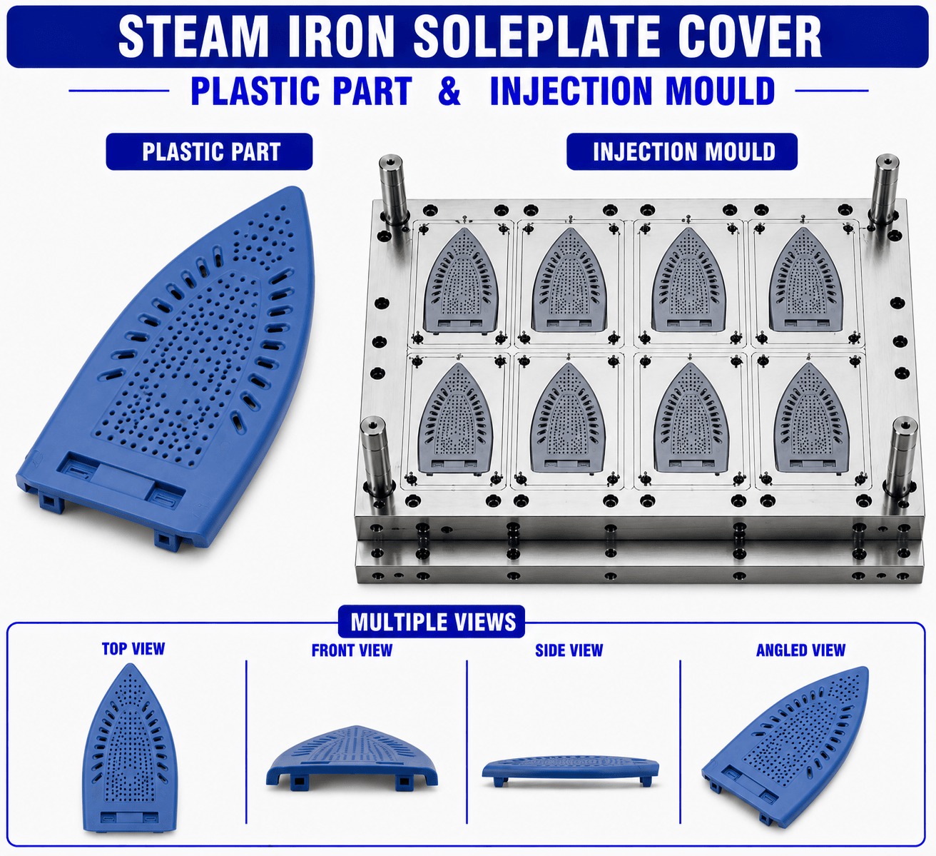 Steam Iron Plastic Sole Plate Cover Mould and Moulding Service